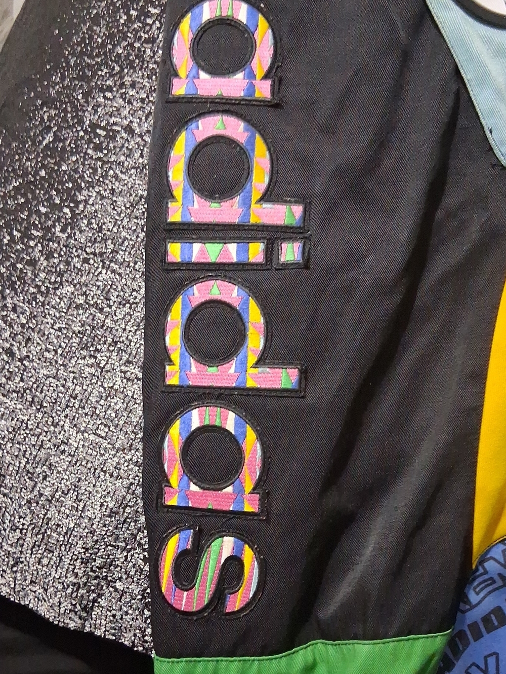 Adidas Jeremy Scott Totem Pants Logo Track Pants - Black, Yellow, Blue, Green - Picture 2 of 4